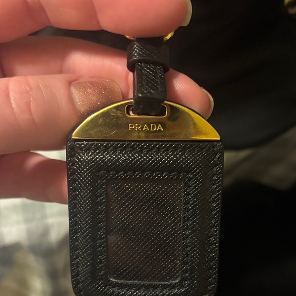 Prada Saffian Black Nylon Satchel with Gold Hardware - Picture 4 of 12